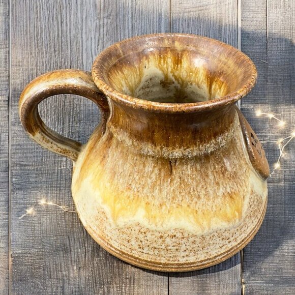 Hand Made Studio Art Pottery Bost On Stoker Coffee Mug Cup Stoneware Signed Mug - Picture 3 of 11